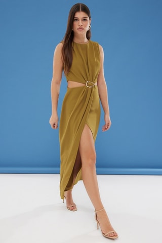 Vestido comprido - Caqui
