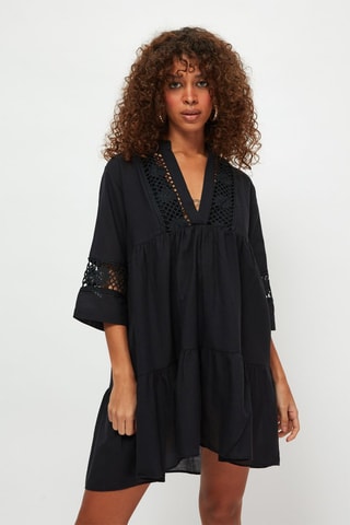 Vestido direito Preto