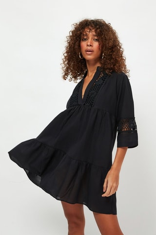 Vestido direito Preto