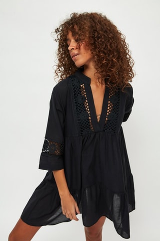 Vestido direito Preto