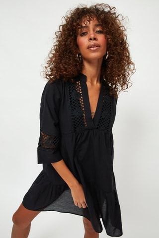 Vestido direito Preto