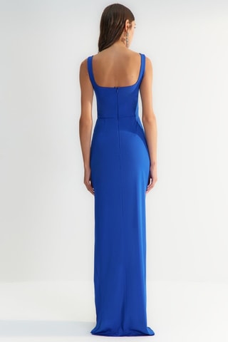 Vestido comprido - Azul-marinho