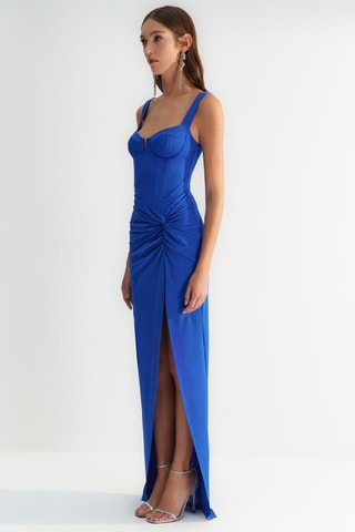 Vestido comprido - Azul-marinho