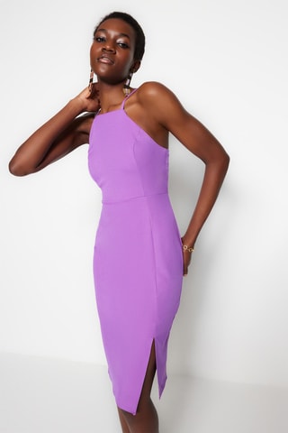 Vestido direito Malva