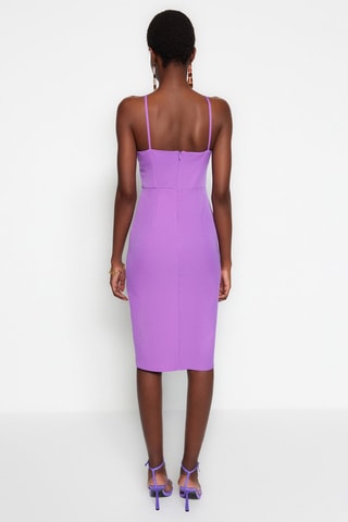Vestido direito Malva
