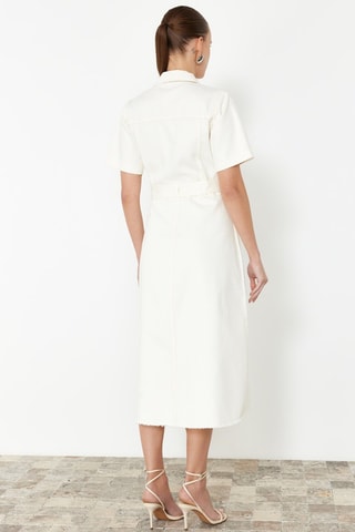 Vestido-camisa - Cru