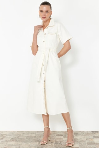Vestido-camisa - Cru