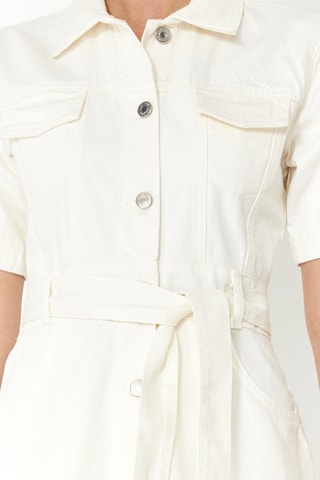 Vestido-camisa - Cru