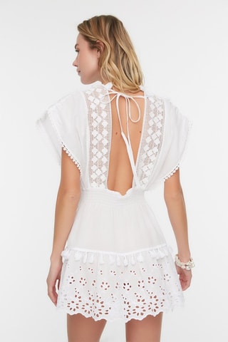 Vestido estilo patinadora Branco
