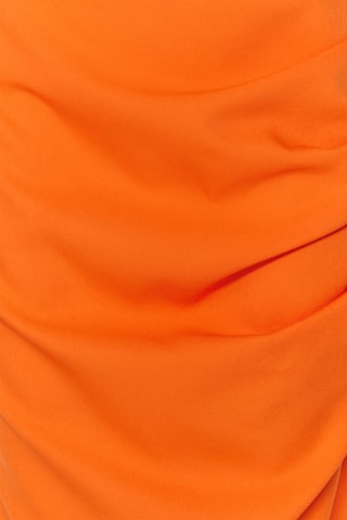 Vestido drapeado Laranja
