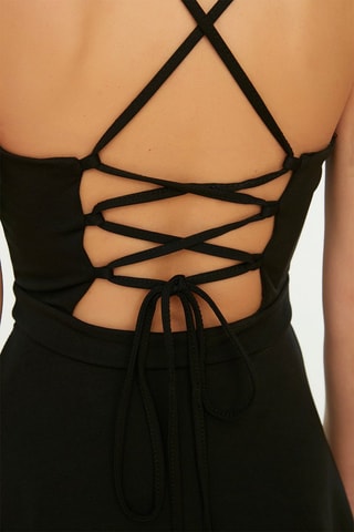 Vestido estilo patinadora Preto