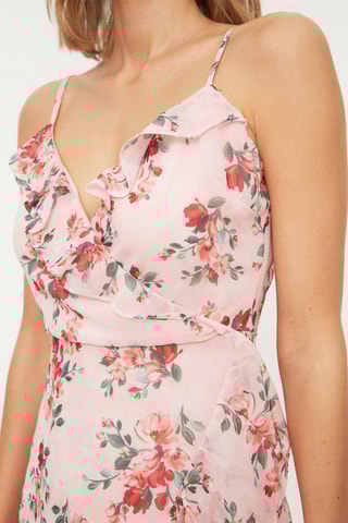 Vestido midi Rosa-maquilhagem