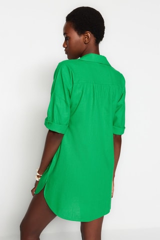 Vestido direito Verde