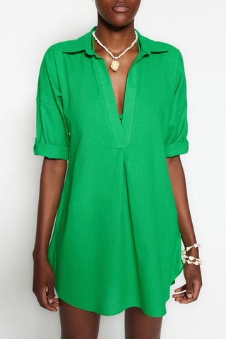 Vestido direito Verde