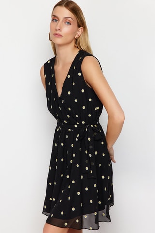 Vestido estilo patinadora - Preto e amarelo