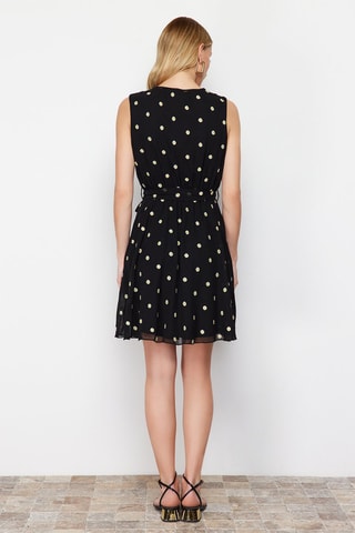 Vestido estilo patinadora - Preto e amarelo