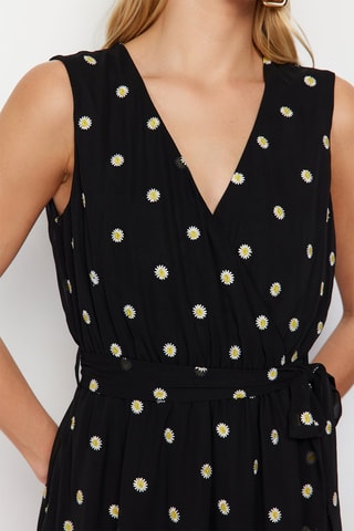 Vestido estilo patinadora - Preto e amarelo