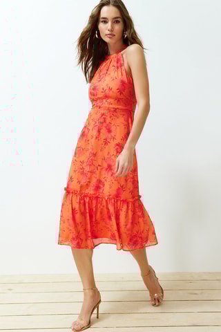 Vestido midi - Laranja