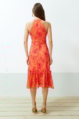 Vestido midi - Laranja