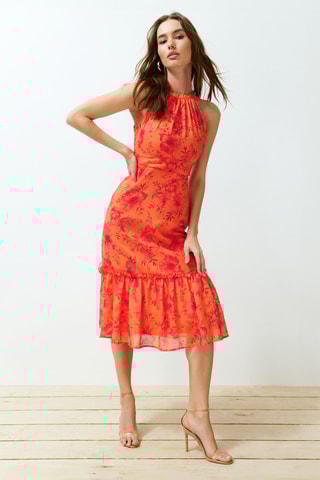 Vestido midi - Laranja