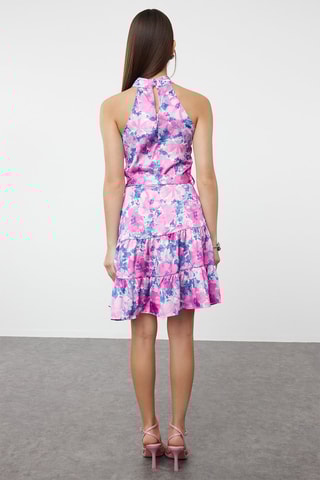 Vestido estilo patinadora - Fúcsia