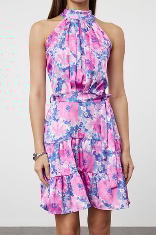 Vestido estilo patinadora - Fúcsia