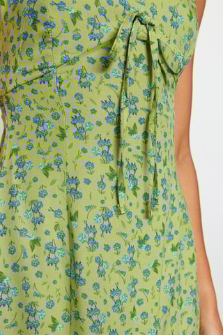 Vestido comprido Verde-claro e azul-claro