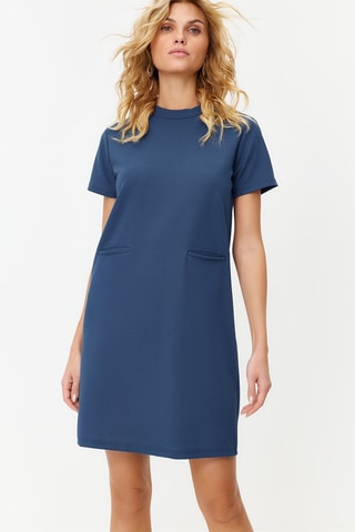 Vestido direito - Índigo