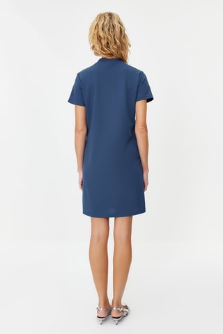 Vestido direito - Índigo