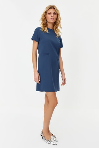 Vestido direito - Índigo