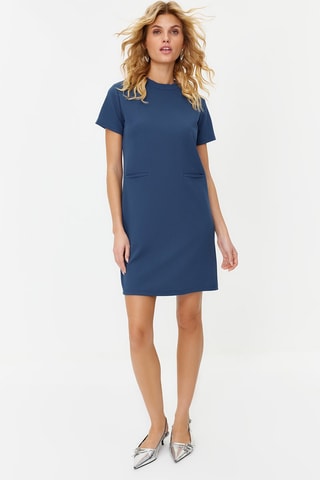 Vestido direito - Índigo