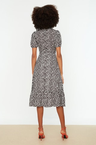 Vestido estilo patinadora - Preto e cru