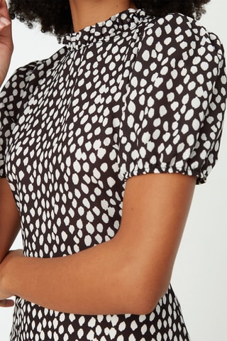 Vestido estilo patinadora - Preto e cru