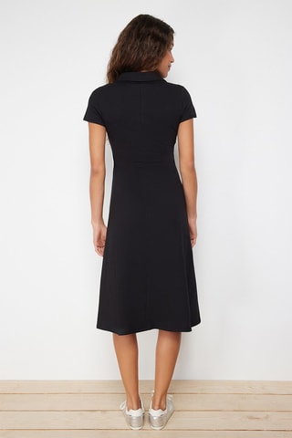 Robe patineuse - Noir et gris clair chiné