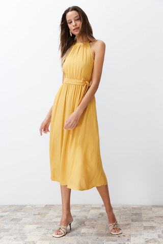 Robe midi - Marron