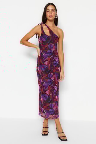 Vestido assimétrico - Violeta