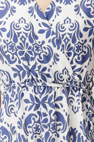 Vestido estilo patinadora - Branco e azul-marinho