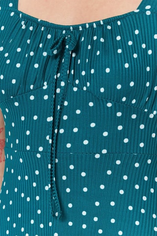 Vestido estilo patinadora - Verde-azeitona