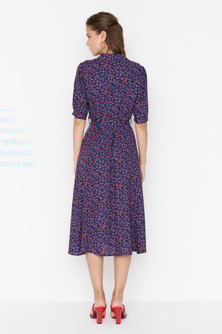 Robe chemise Indigo et rouge