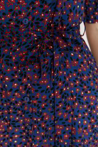 Robe chemise Indigo et rouge