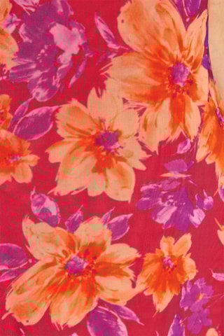 Robe midi Rose et rouge