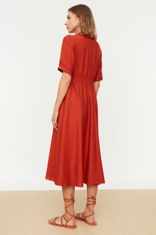 Vestido-camisa - Vermelho