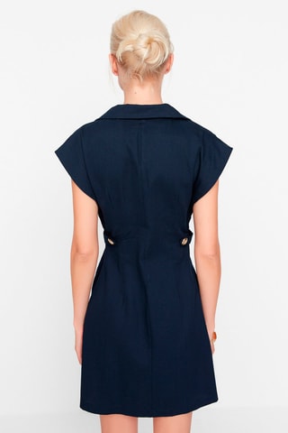 Vestido-camisa - Azul-marinho