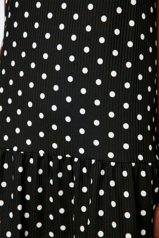 Vestido de cintura baixa Preto e branco