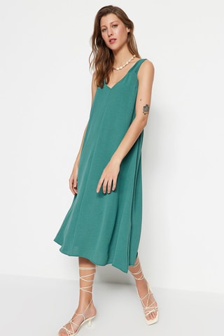 Vestido midi Turquesa