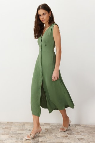 Vestido-camisa - Caqui
