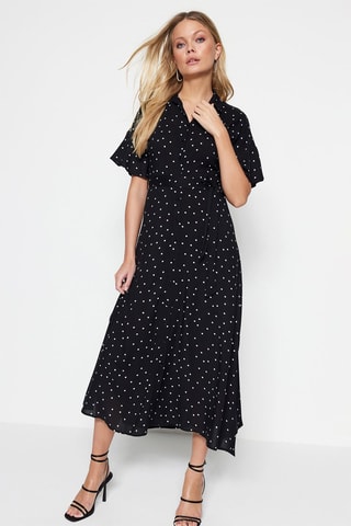Vestido-camisa Preto