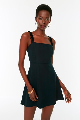 Vestido estilo patinadora Preto