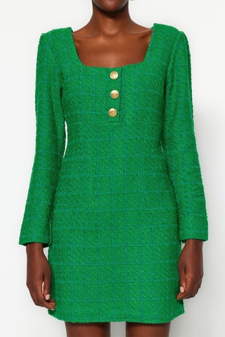Vestido direito Verde