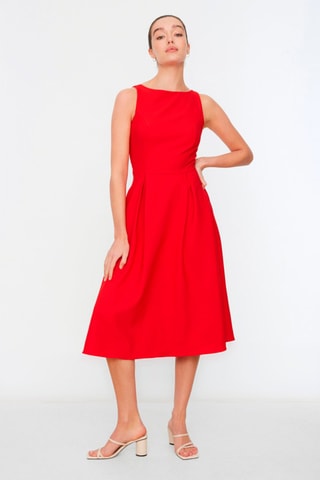 Vestido direito Vermelho
